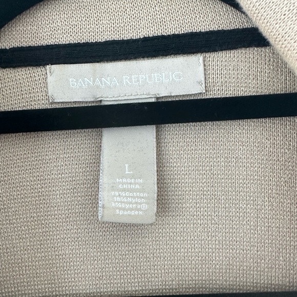 Banana Republic Blazer jacket cotton two tone Navy - Tan Size L Spandex . NWOT - Picture 5 of 9